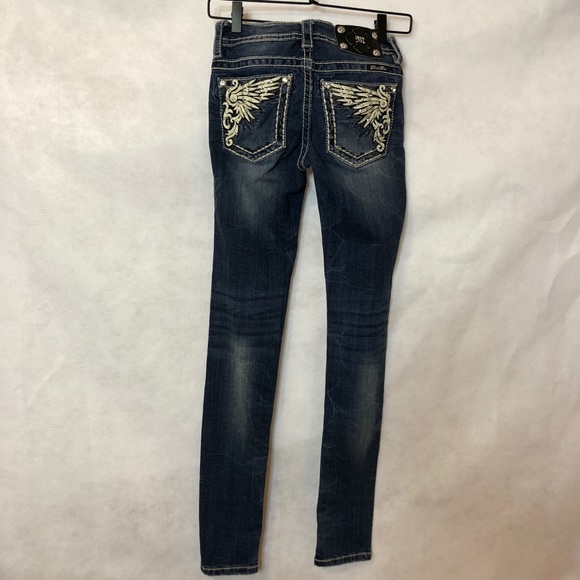 Miss Me Denim - Miss Me Mid-Rise Rhinestone Wing Skinny Jean Sz 24